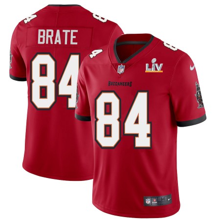 Tampa Bay Buccaneers #84 Cameron Brate Men's Super Bowl LV Bound Nike Red Vapor Limited Jersey