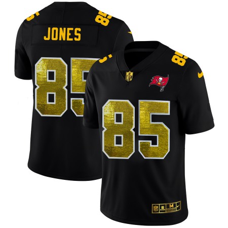 Tampa Bay Buccaneers #85 Julio Jones Men's Black Nike Golden Sequin Vapor Limited NFL Jersey