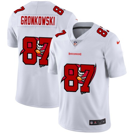 Tampa Bay Buccaneers #87 Rob Gronkowski White Men's Nike Team Logo Dual Overlap Limited NFL Jersey