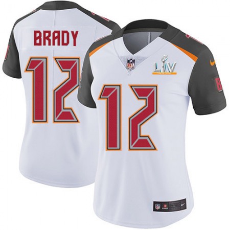 Nike Buccaneers #12 Tom Brady White Women's Super Bowl LV Bound Stitched NFL Vapor Untouchable Limited Jersey