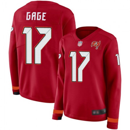 Nike Buccaneers #17 Russell Gage Red Team Color Women's Stitched NFL Limited Therma Long Sleeve Jersey