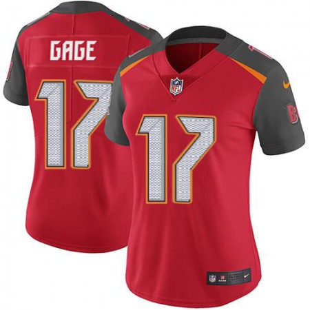 Nike Buccaneers #17 Russell Gage Red Team Color Women's Stitched NFL Vapor Untouchable Limited Jersey