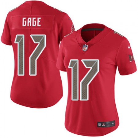 Nike Buccaneers #17 Russell Gage Red Women's Stitched NFL Limited Rush Jersey