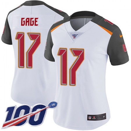 Nike Buccaneers #17 Russell Gage White Women's Stitched NFL 100th Season Vapor Untouchable Limited Jersey