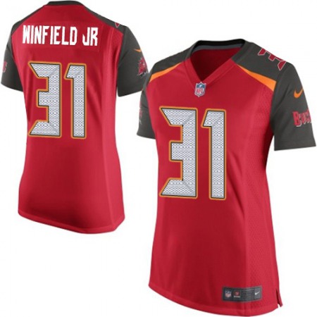 Nike Buccaneers #31 Antoine Winfield Jr. Red Team Color Women's Stitched NFL New Elite Jersey