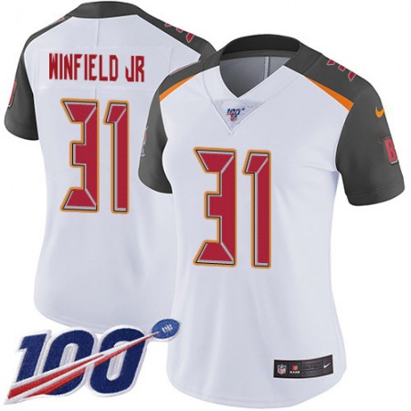 Nike Buccaneers #31 Antoine Winfield Jr. White Women's Stitched NFL 100th Season Vapor Untouchable Limited Jersey