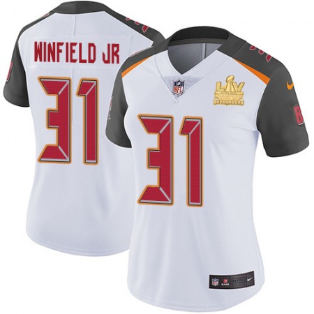 Nike Buccaneers #31 Antoine Winfield Jr. White Women's Super Bowl LV Champions Patch Stitched NFL Vapor Untouchable Limited Jersey