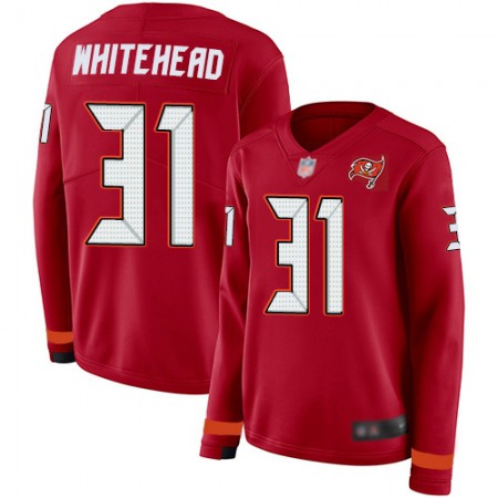 Nike Buccaneers #31 Jordan Whitehead Red Team Color Women's Stitched NFL Limited Therma Long Sleeve Jersey