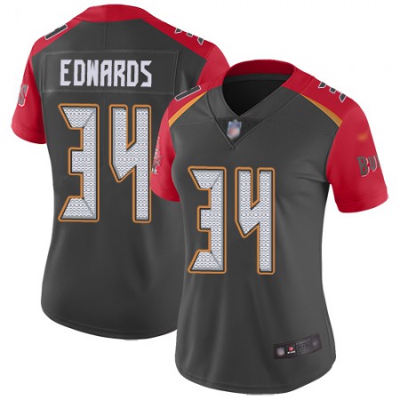 Nike Buccaneers #34 Mike Edwards Gray Women's Stitched NFL Limited Inverted Legend Jersey