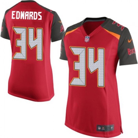 Nike Buccaneers #34 Mike Edwards Red Team Color Women's Stitched NFL New Elite Jersey