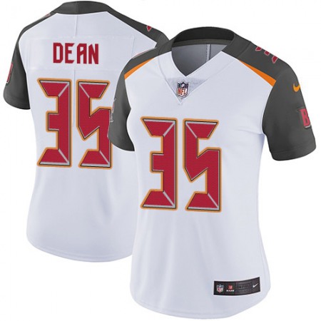 Nike Buccaneers #35 Jamel Dean White Women's Stitched NFL Vapor Untouchable Limited Jersey