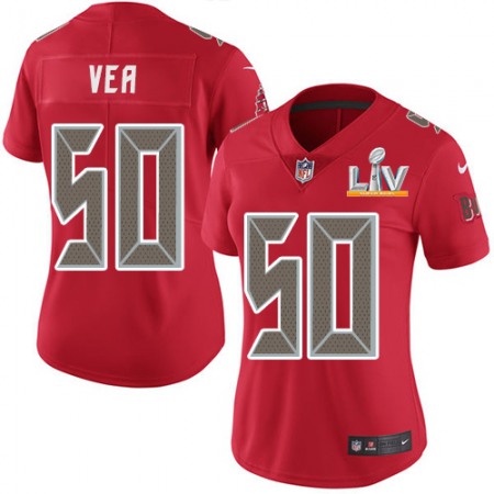 Nike Buccaneers #50 Vita Vea Red Women's Super Bowl LV Bound Stitched NFL Limited Rush Jersey
