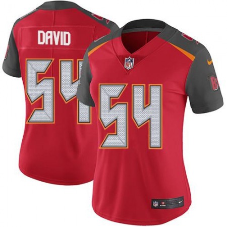 Nike Buccaneers #54 Lavonte David Red Team Color Women's Stitched NFL Vapor Untouchable Limited Jersey