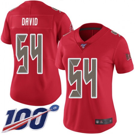 Nike Buccaneers #54 Lavonte David Red Women's Stitched NFL Limited Rush 100th Season Jersey