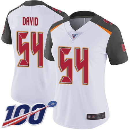 Nike Buccaneers #54 Lavonte David White Women's Stitched NFL 100th Season Vapor Limited Jersey