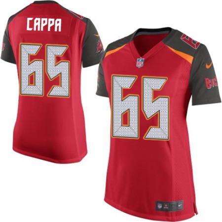 Nike Buccaneers #65 Alex Cappa Red Team Color Women's Stitched NFL New Elite Jersey