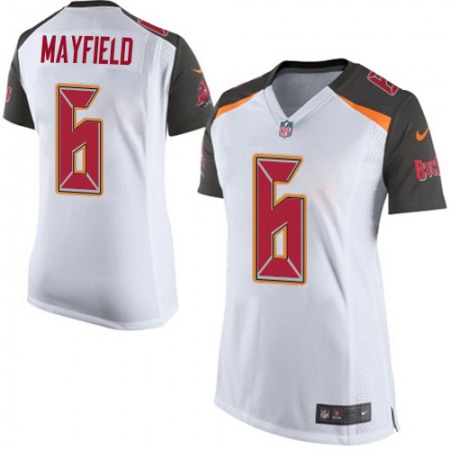 Nike Buccaneers #6 Baker Mayfield White Women's Stitched NFL New Elite Jersey