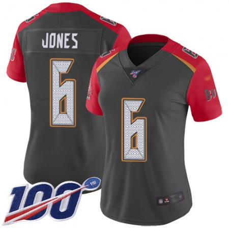 Nike Buccaneers #6 Julio Jones Gray Women's Stitched NFL Limited Inverted Legend 100th Season Jersey