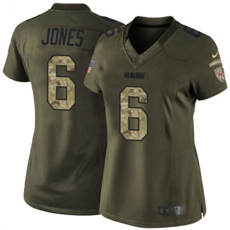 Nike Buccaneers #6 Julio Jones Green Women's Stitched NFL Limited 2015 Salute To Service Jersey