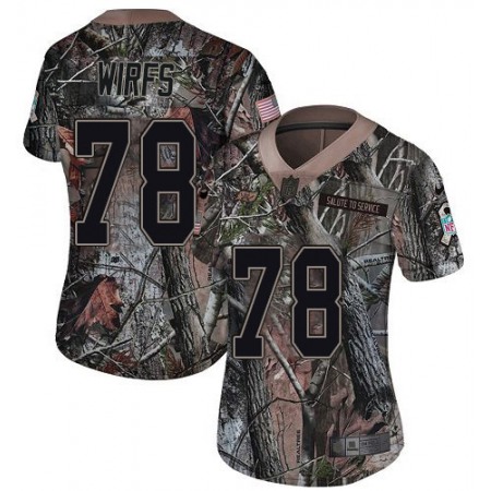 Nike Buccaneers #78 Tristan Wirfs Camo Women's Stitched NFL Limited Rush Realtree Jersey