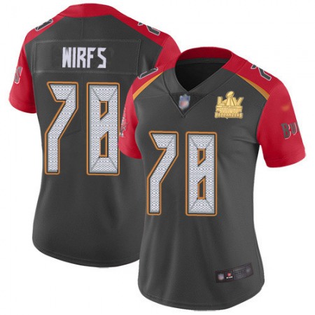 Nike Buccaneers #78 Tristan Wirfs Gray Women's Super Bowl LV Champions Patch Stitched NFL Limited Inverted Legend Jersey