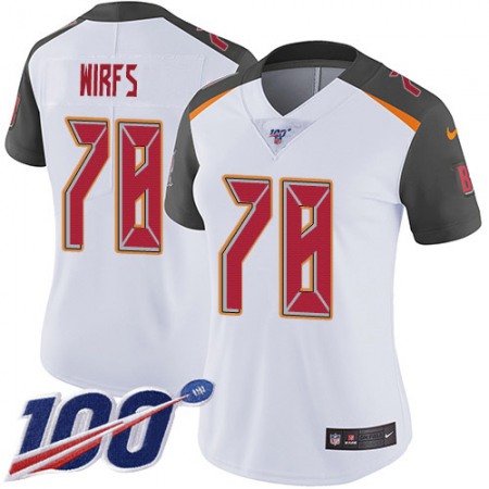 Nike Buccaneers #78 Tristan Wirfs White Women's Stitched NFL 100th Season Vapor Untouchable Limited Jersey