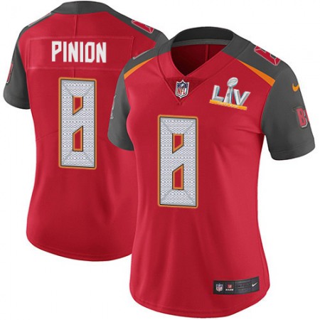 Nike Buccaneers #8 Bradley Pinion Red Team Color Women's Super Bowl LV Bound Stitched NFL Vapor Untouchable Limited Jersey