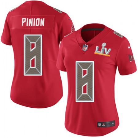 Nike Buccaneers #8 Bradley Pinion Red Women's Super Bowl LV Bound Stitched NFL Limited Rush Jersey