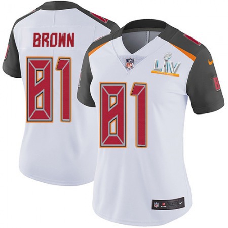 Nike Buccaneers #81 Antonio Brown White Women's Super Bowl LV Bound Stitched NFL Vapor Untouchable Limited Jersey