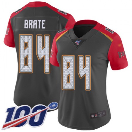 Nike Buccaneers #84 Cameron Brate Gray Women's Stitched NFL Limited Inverted Legend 100th Season Jersey