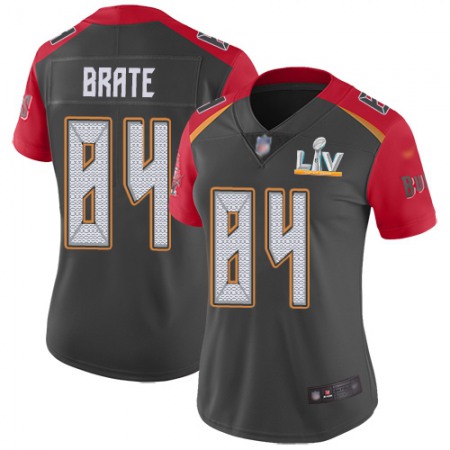 Nike Buccaneers #84 Cameron Brate Gray Women's Super Bowl LV Bound Stitched NFL Limited Inverted Legend Jersey