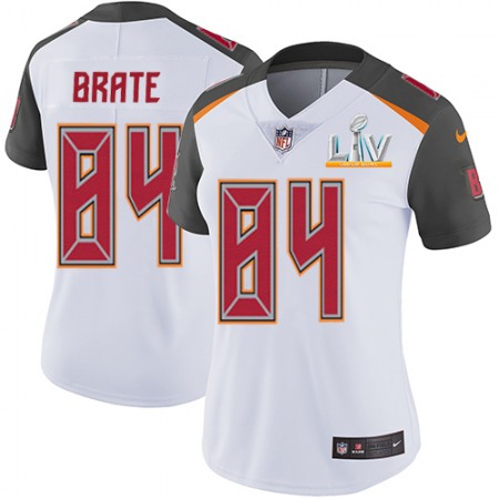 Nike Buccaneers #84 Cameron Brate White Women's Super Bowl LV Bound Stitched NFL Vapor Untouchable Limited Jersey