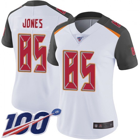 Nike Buccaneers #85 Julio Jones White Women's Stitched NFL 100th Season Vapor Untouchable Limited Jersey