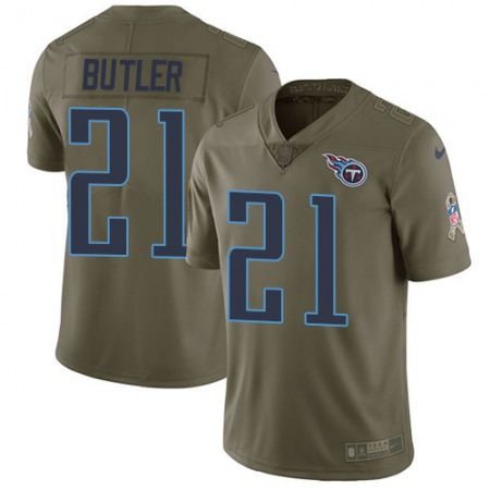 Nike Titans #21 Malcolm Butler Olive Men's Stitched NFL Limited 2017 Salute To Service Jersey