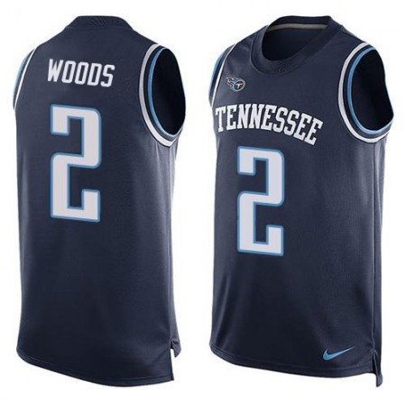 Nike Titans #2 Robert Woods Navy Blue Team Color Men's Stitched NFL Limited Tank Top Jersey