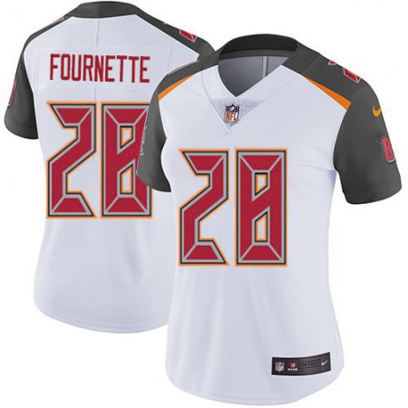 Tampa Bay Buccaneers #28 Leonard Fournette White Women's Stitched NFL Vapor Untouchable Limited Jersey