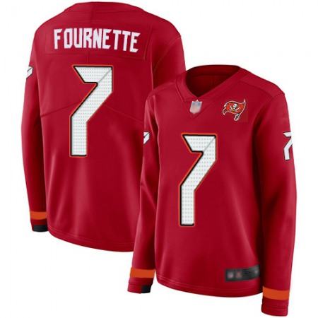Tampa Bay Buccaneers #7 Leonard Fournette Red Team Color Women's Stitched NFL Limited Therma Long Sleeve Jersey