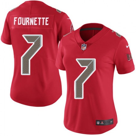 Tampa Bay Buccaneers #7 Leonard Fournette Red Women's Stitched NFL Limited Rush Jersey