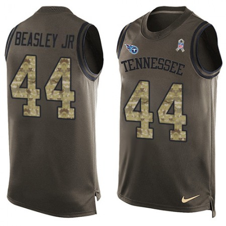 Nike Titans #44 Vic Beasley Jr Green Men's Stitched NFL Limited Salute To Service Tank Top Jersey