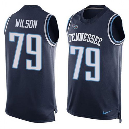 Nike Titans #79 Isaiah Wilson Navy Blue Team Color Men's Stitched NFL Limited Tank Top Jersey