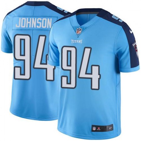 Nike Titans #94 Austin Johnson Light Blue Men's Stitched NFL Limited Rush Jersey