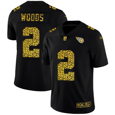 Tennessee Titans #2 Robert Woods Men's Nike Leopard Print Fashion Vapor Limited NFL Jersey Black
