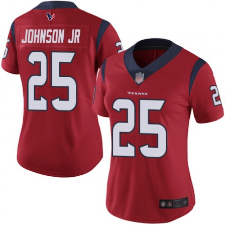 Nike Texans #25 Duke Johnson Jr Red Alternate Women's Stitched NFL Vapor Untouchable Limited Jersey