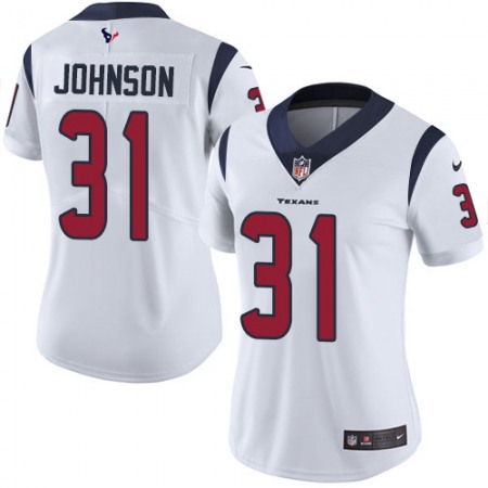 Nike Texans #31 David Johnson White Women's Stitched NFL Vapor Untouchable Limited Jersey