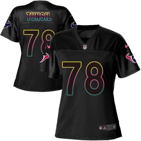 Nike Texans #78 Laremy Tunsil Black Women's NFL Fashion Game Jersey