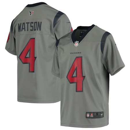 Houston Texans #4 Deshaun Watson Nike Youth Gray Inverted Game Jersey