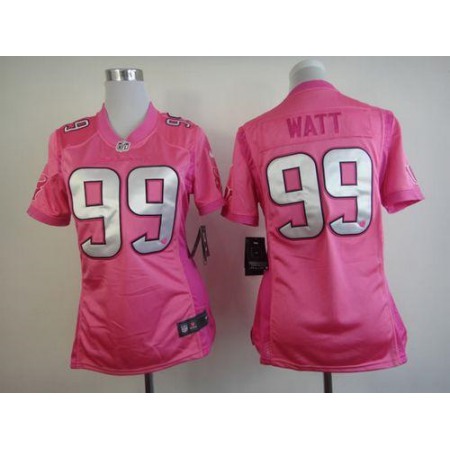 Nike Texans #99 J.J. Watt Pink Women's Be Luv'd Stitched NFL Elite Jersey