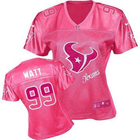 Nike Texans #99 J.J. Watt Pink Women's Fem Fan NFL Game Jersey