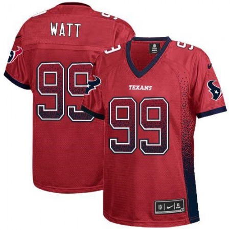 Nike Texans #99 J.J. Watt Red Alternate Women's Stitched NFL Elite Drift Fashion Jersey