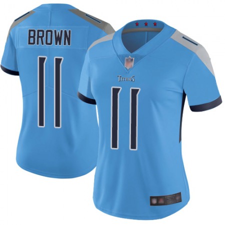 Nike Titans #11 A.J. Brown Light Blue Alternate Women's Stitched NFL Vapor Untouchable Limited Jersey